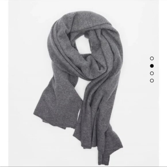 NWOT Zara Cashmere Scarf Grey Wrap Oversized - Picture 2 of 15